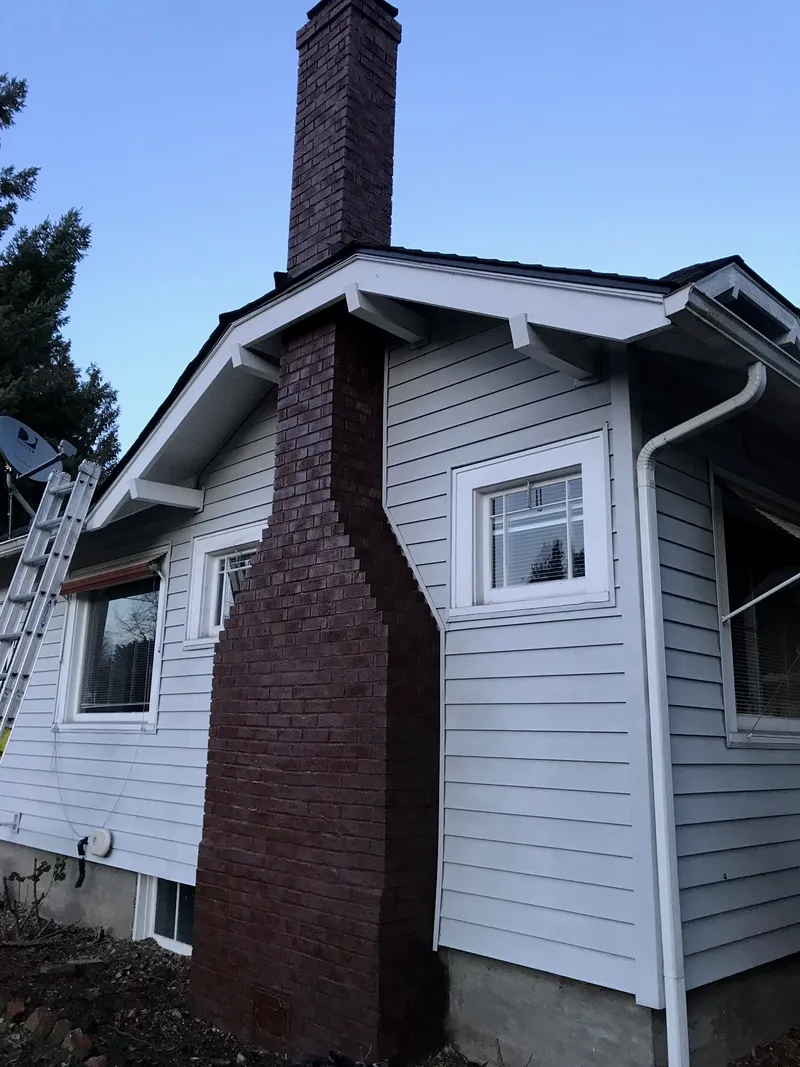 Beautiful craftsman home with restored brick chimney in Seattle WA