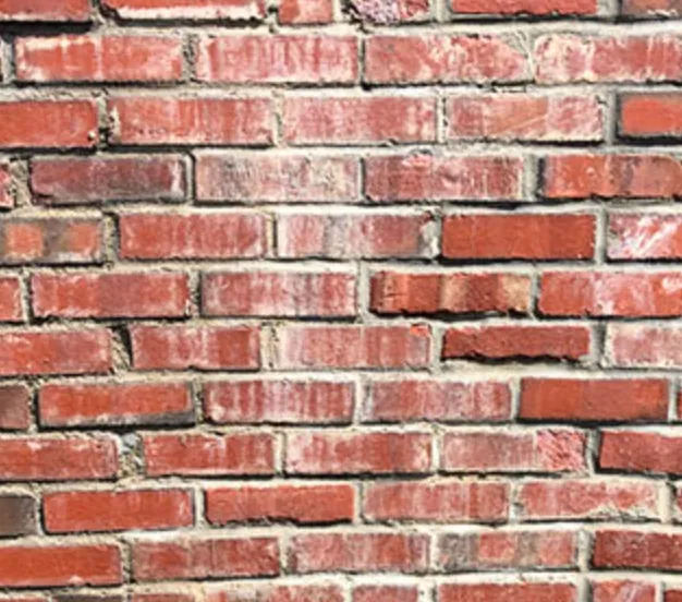 White staining on exterior — chimney repair warning sign